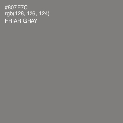 #807E7C - Friar Gray Color Image